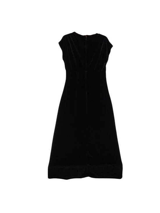 Jacqueline Ferrar Dresses & Skirts - Vintage Jacqueline Ferrar Black Velvet Maxi Dress Size 4 Stretch Holiday Formal
